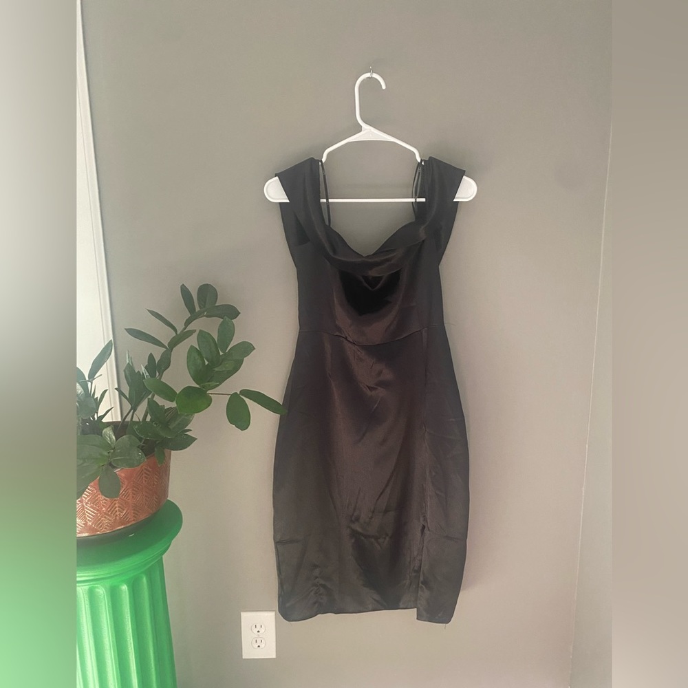Lulu’s Silk Black Mini Dress